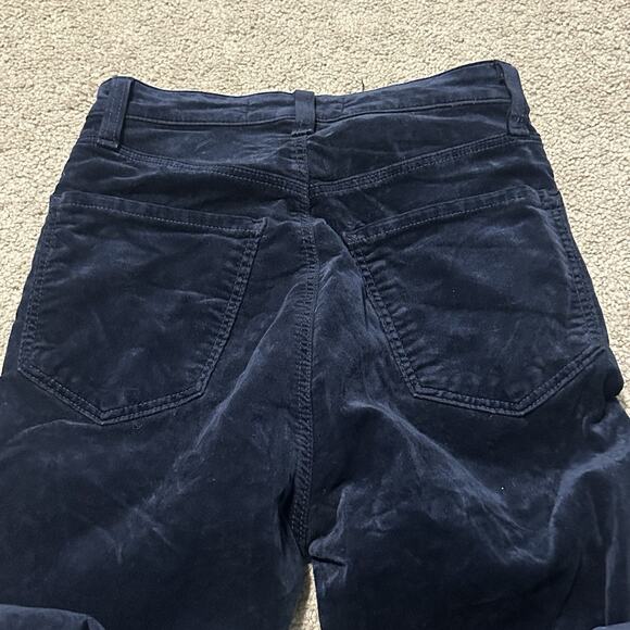 J Brand Women 23 Pants Leenah Super Skinny Velvet Stretch Dark Iris Blue - Picture 4 of 10